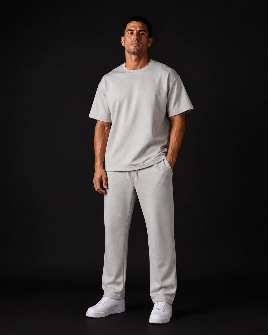 Gray Interlock Oversized Suit 2