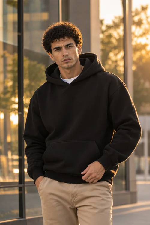 Black relaxed fit Hoodie 3