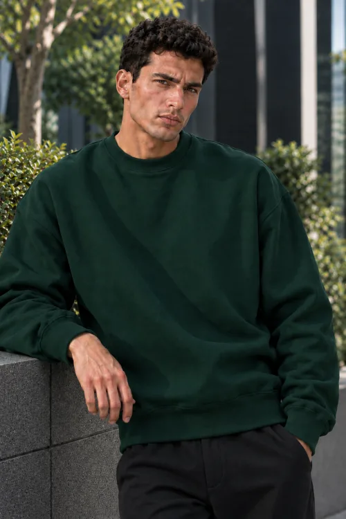 Green relaxed fit round 3