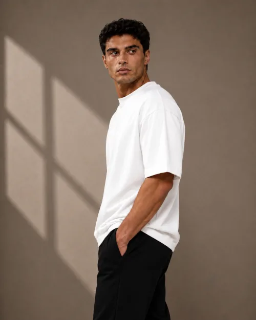 White Oversized Tee 3