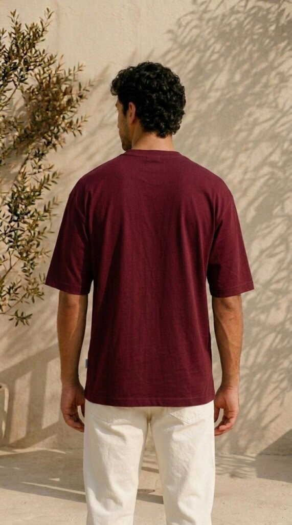 Burgundy Oversized Tee 2