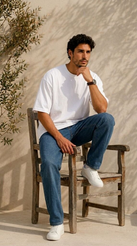 White Oversized Tee 3
