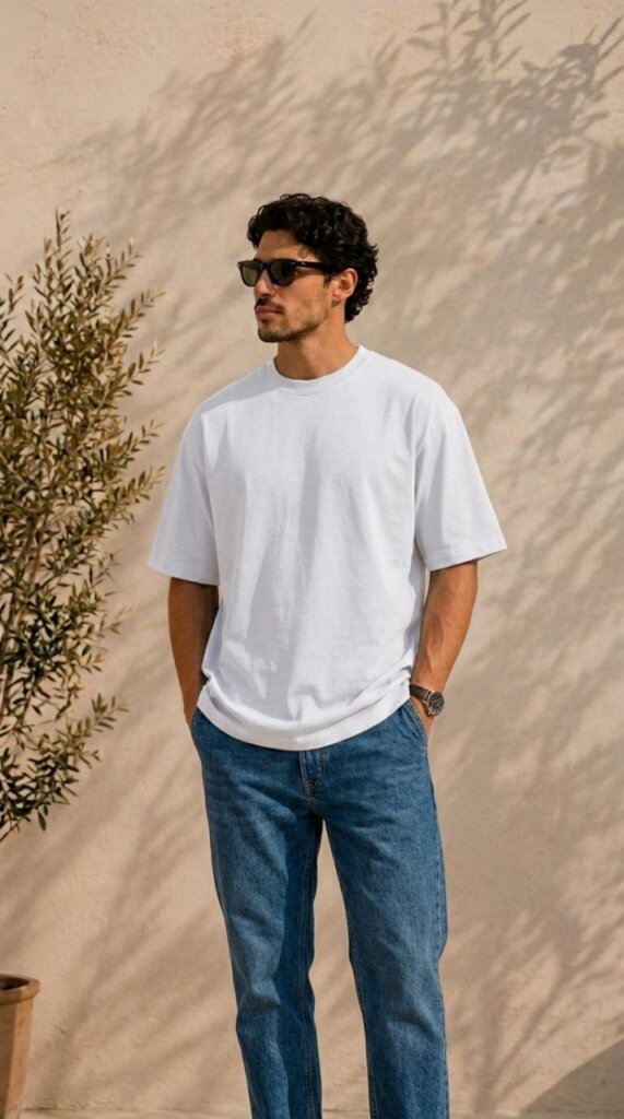 White Oversized Tee 2