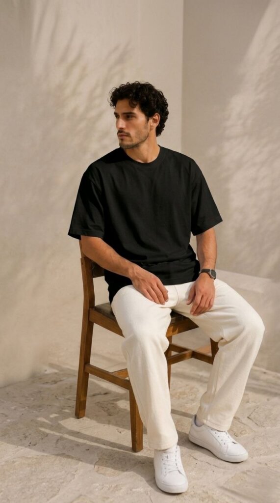 Black Oversized Tee 4