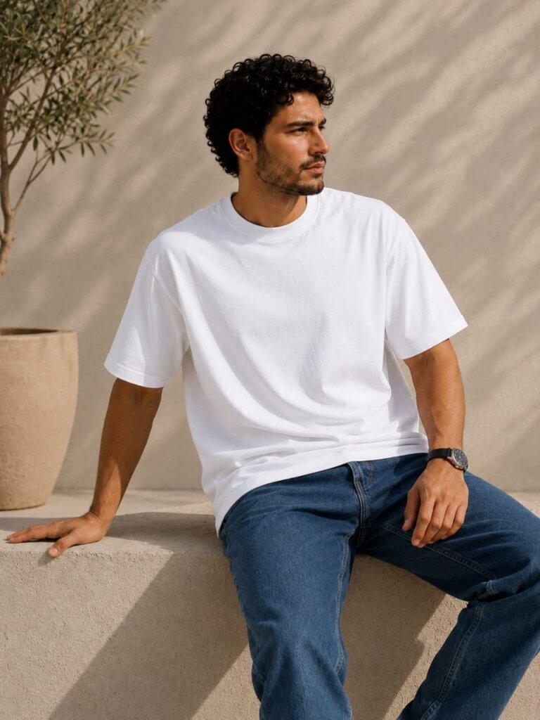 White Oversized Tee 6