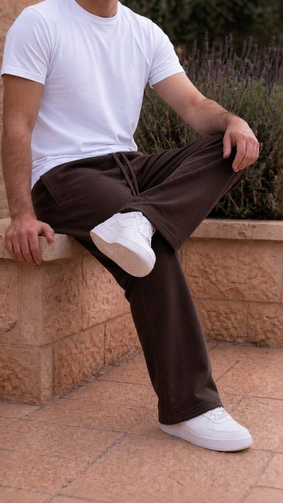 Milton Brown Wide Leg Sweatpants 2
