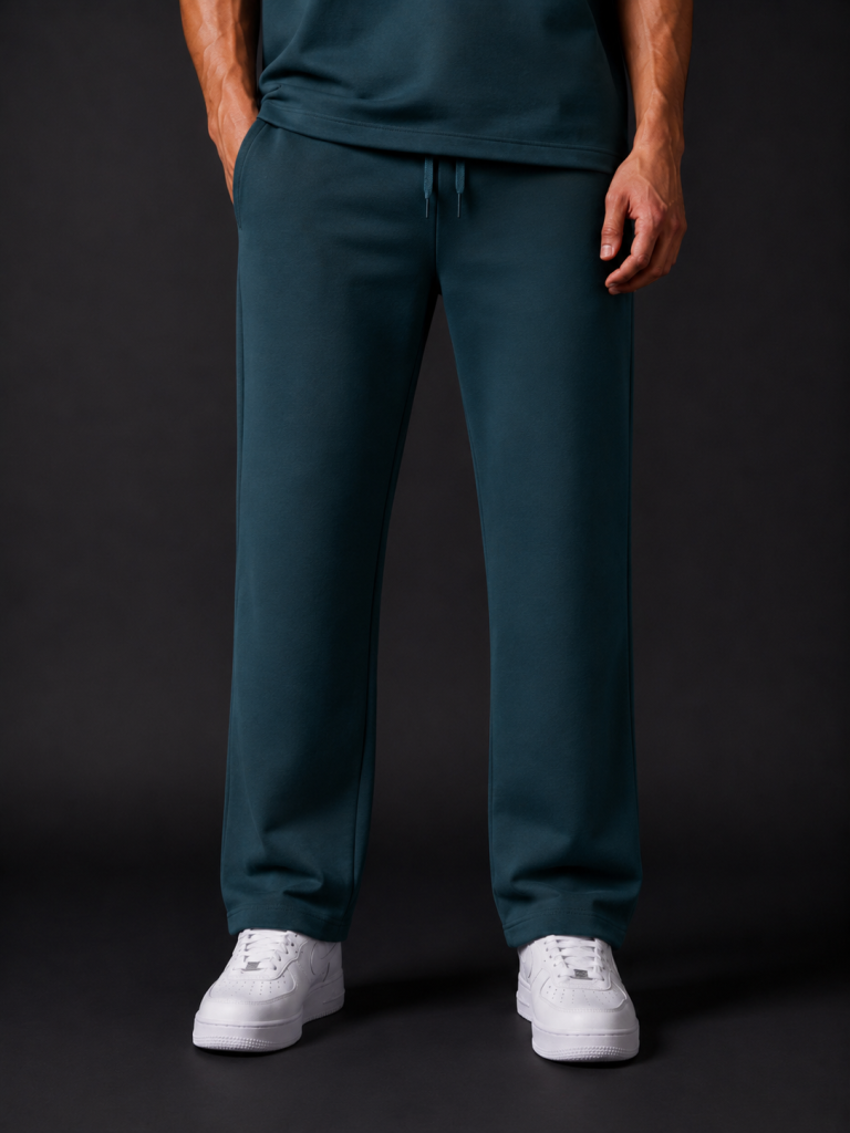 Petrol Interlock Sweatpants 3