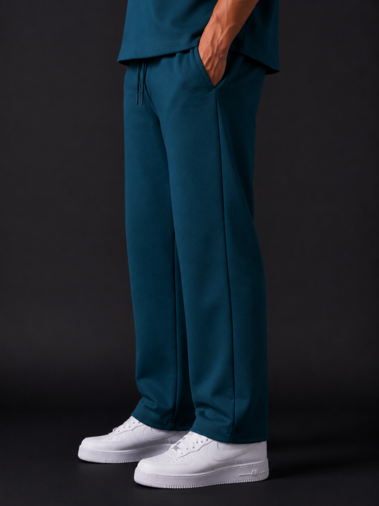 Petrol Interlock Sweatpants 2