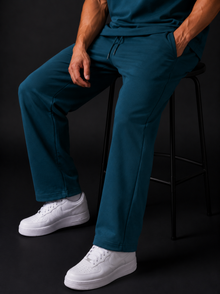 Petrol Interlock Sweatpants 1