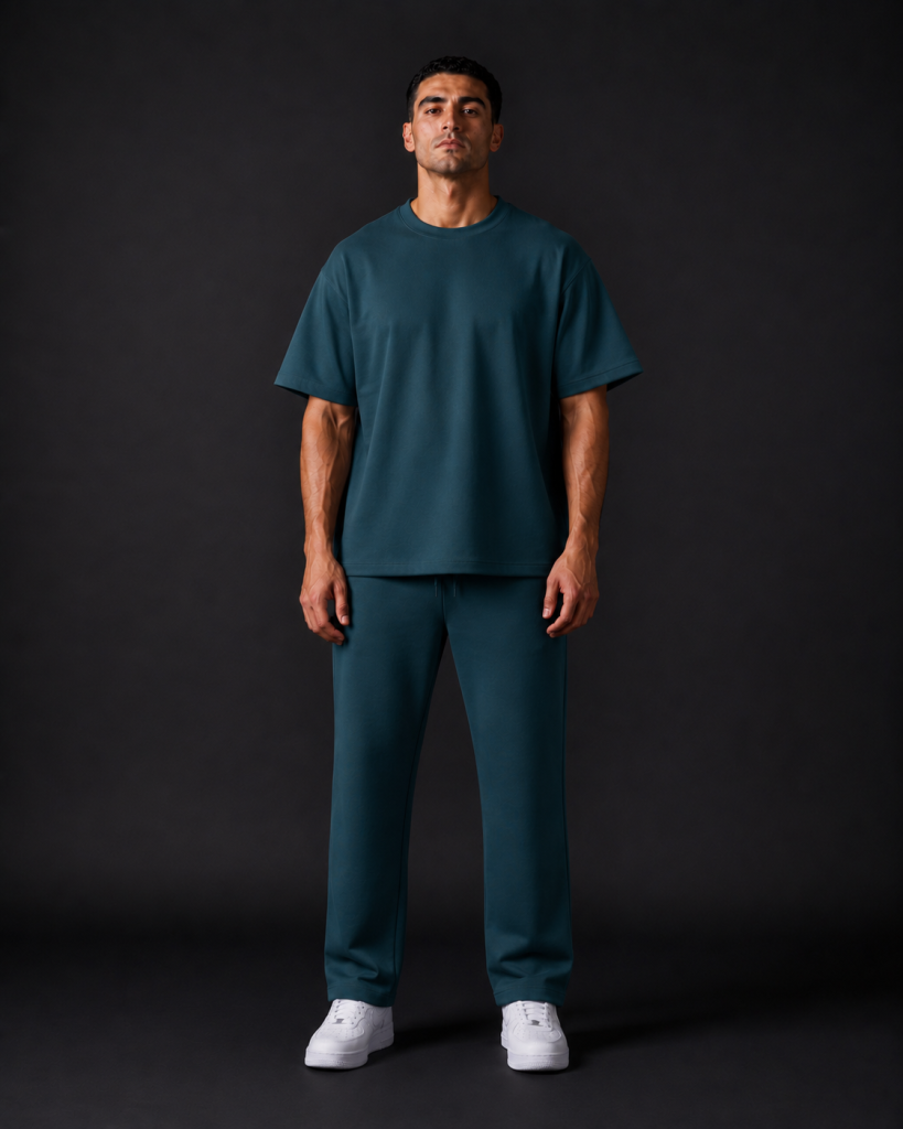 Petrol Interlock Oversized Suit 1