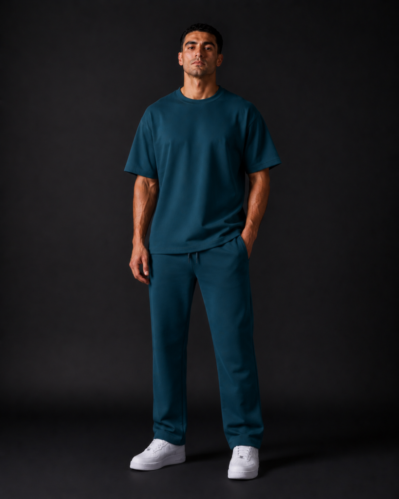 Petrol Interlock Oversized Suit 2
