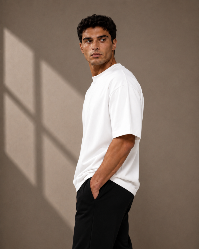 White Oversized Tee 3