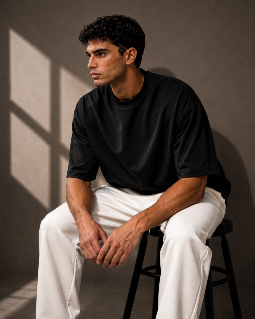 Black Oversized Tee 2